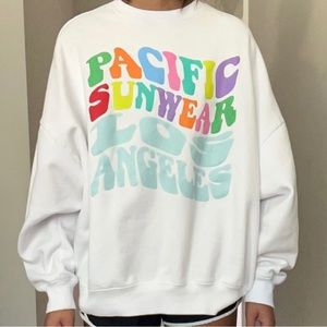 PacSun Oversized Graphic Sweatshirt White